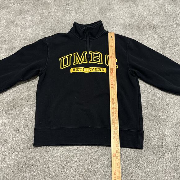 Vintage UMBC Black Size M 1/4 Zip Sweatshirt Retrievers JanSport - Picture 5 of 6